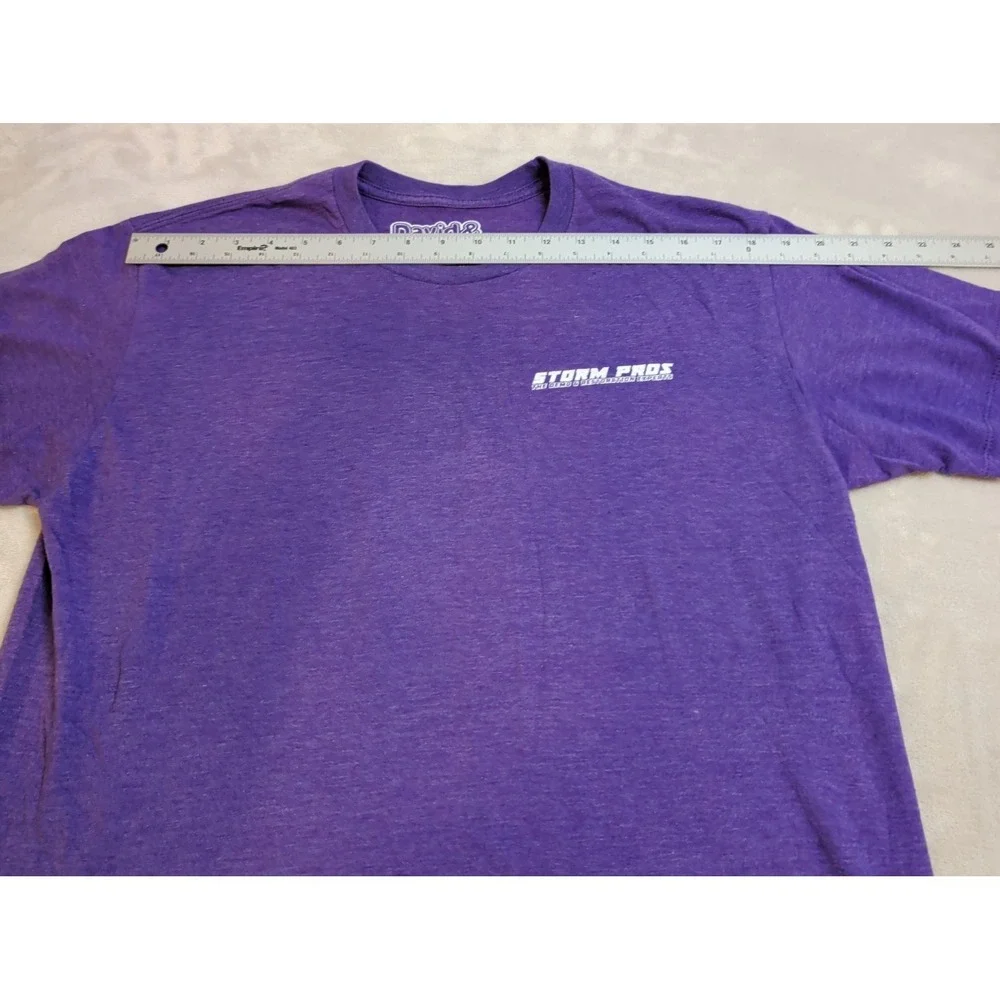 David & Goliath Storm Pros T-Shirt Purple Graphic Tee Mens Large‎